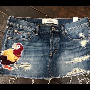 Hollister Distressed Denim Skirt